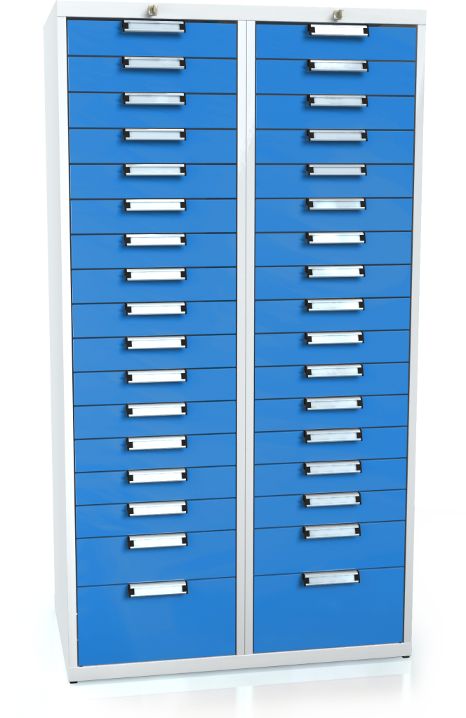 Universal cabinet for workbenches 1773 x 963 x 600 - 34x drawer